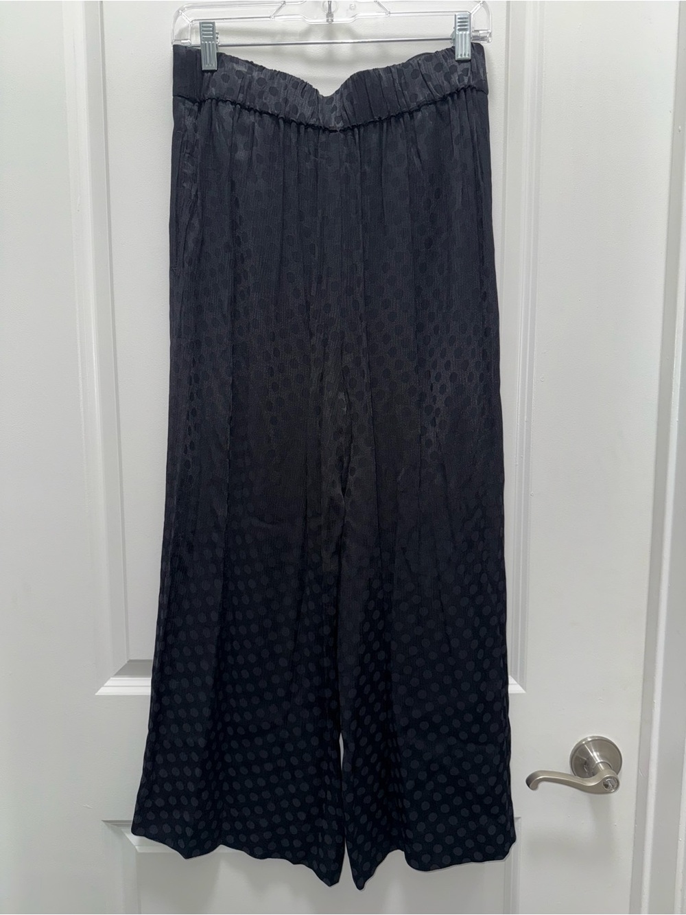 NWT Madewell Black Polka Dot Wide Leg Flowy Pants Medium - Picture 4 of 6